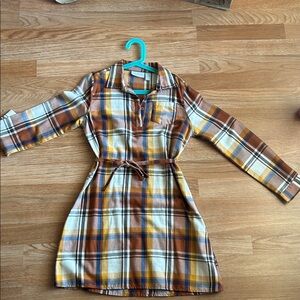The children’s place girls plaid brown dress
